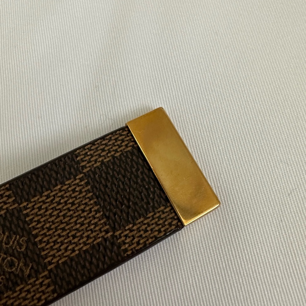 Pre-owned authentic Louis Vuitton Damier belt - Picture 6 of 11